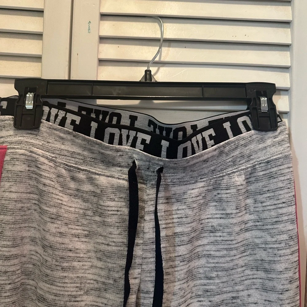 Just Be Gray and Pink Sweatpants Relaxed Fit Joggers - Picture 2 of 4